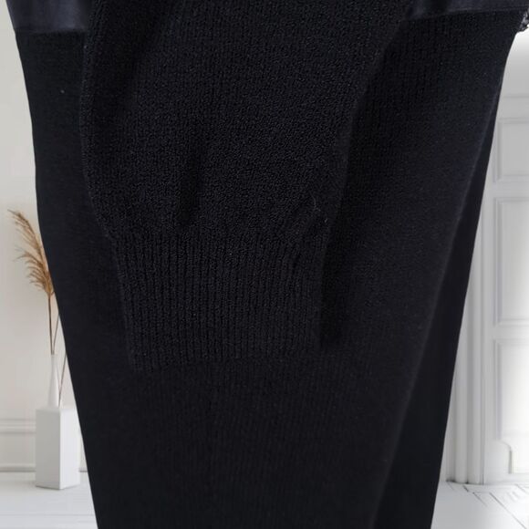 Vintage 90s Adolfo Saks Santana Knit Blazer Dress Size M Rhinestone Buttons - Picture 9 of 16